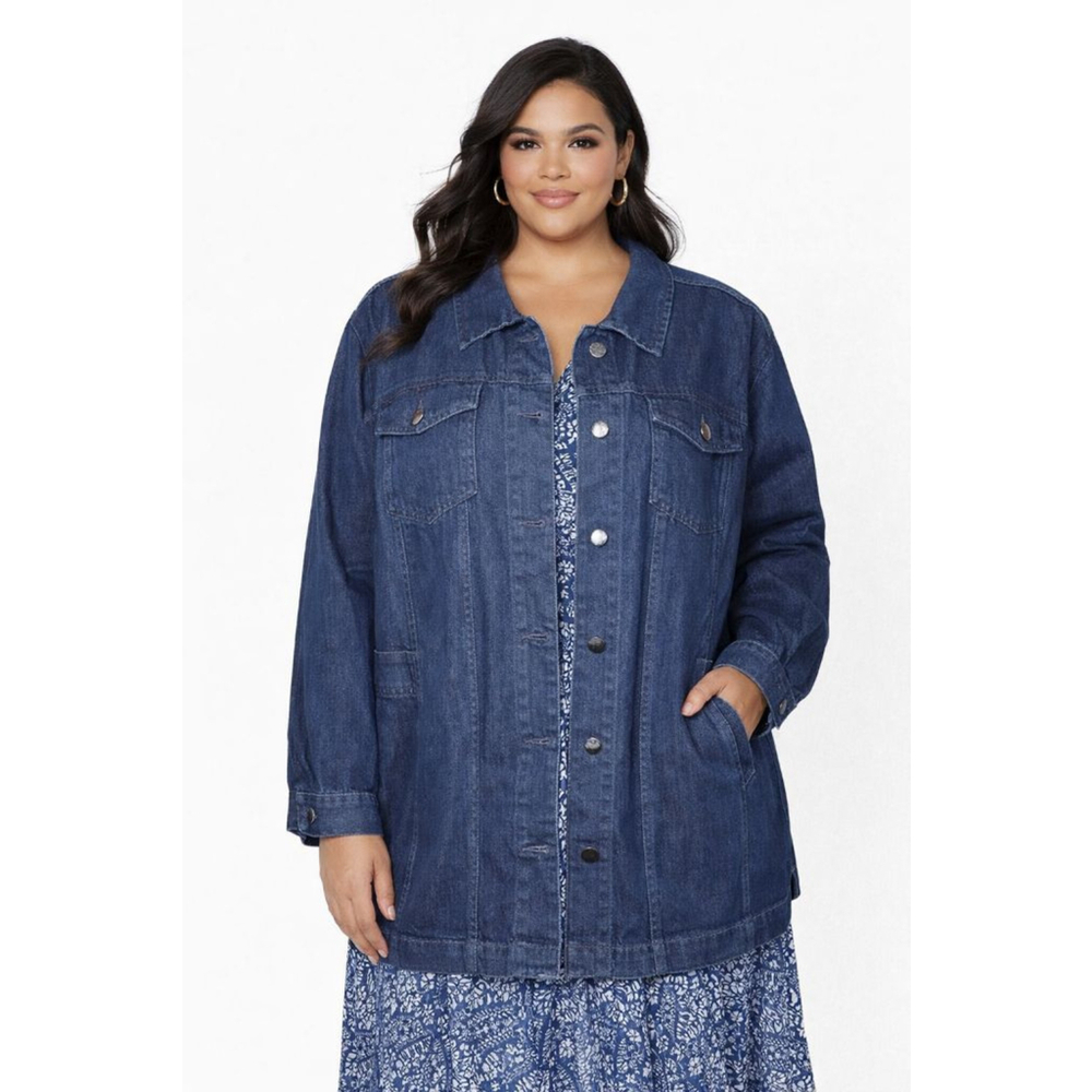 Women's Denim 24/7 Blue Jean Jacket Plus Size 24W